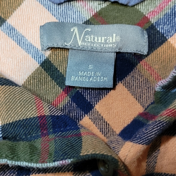 Natural Reflections Long-Sleeve Brushed Flannel Shirt NWOT - Picture 4 of 5